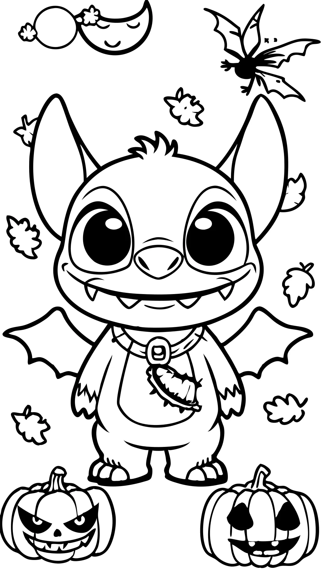 coloriage lilo et stitch halloween